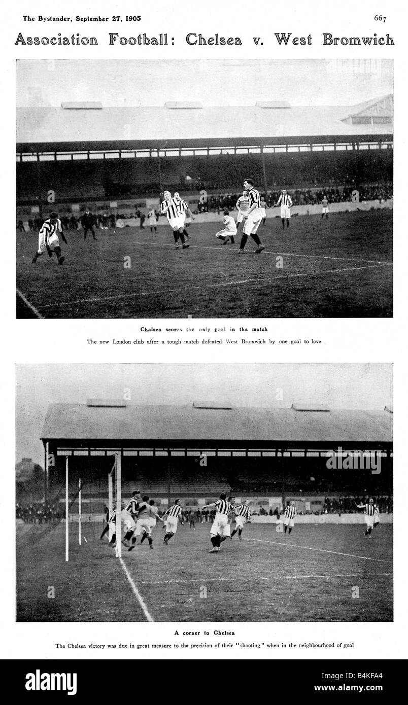 Chelsea v West Bromwich 1905 foto del Blues battendo i Baggies' 1 0 a Stamford Bridge nel mese di settembre Foto Stock