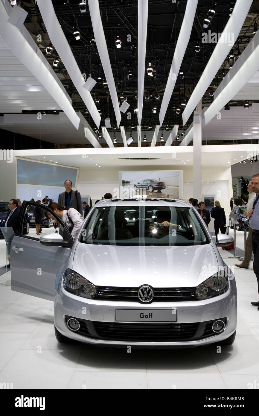 VW Golf a 2008 Mondial De L'Auotomobile. Foto Stock