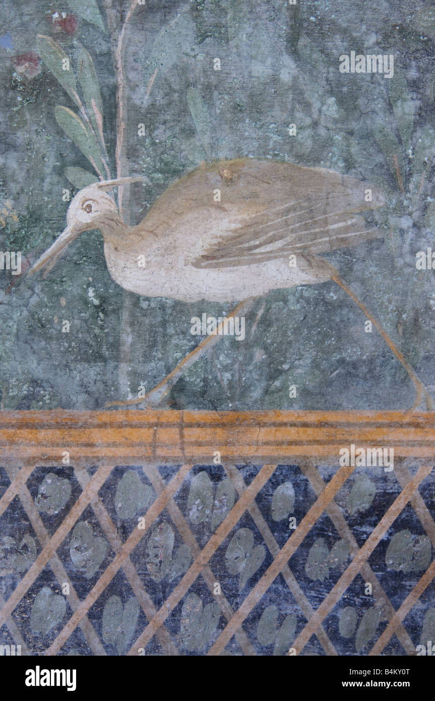 L affresco nella casa di Venere in conchiglia di mare in Pompei Foto Stock