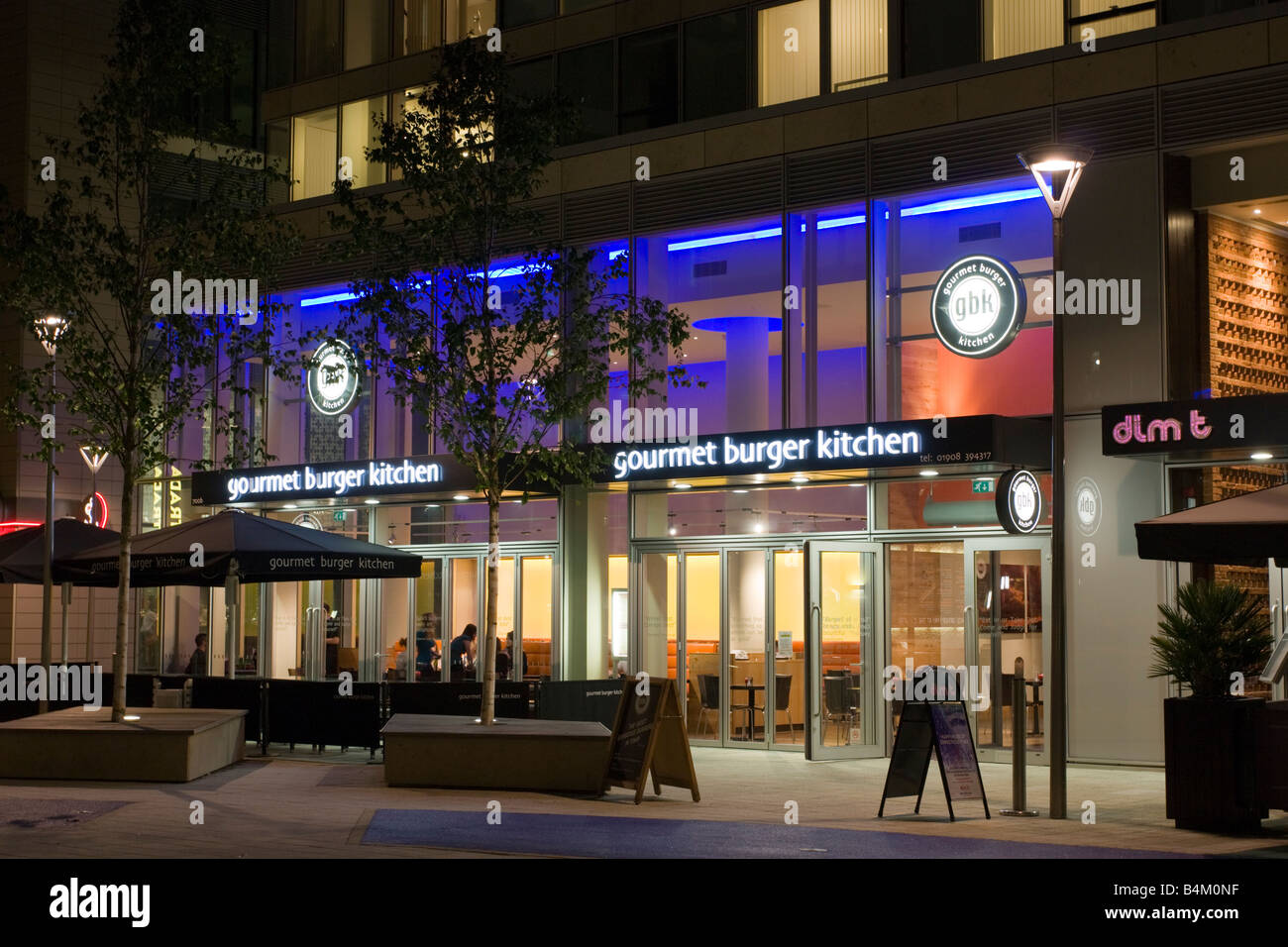 Gourmet Burger Kitchen - il gruppomozzo:mk - Milton Keynes - Buckinghamshire Foto Stock