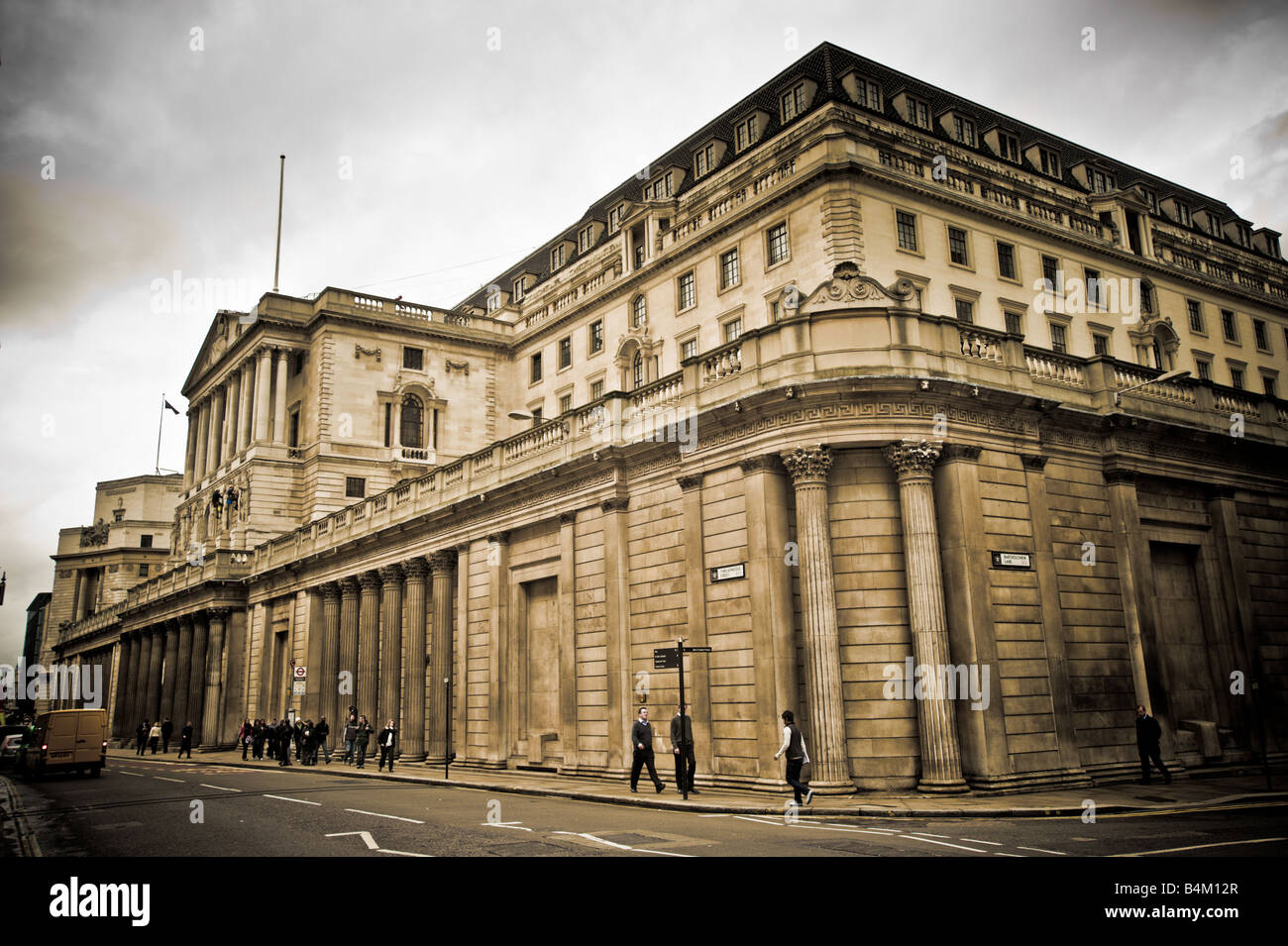 Banca d'Inghilterra edificio Threadneedle Street London REGNO UNITO Foto Stock