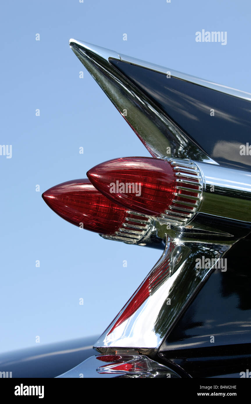 Pinna e la luce di coda su un 1959 Cadillac Coupe de Ville Foto Stock