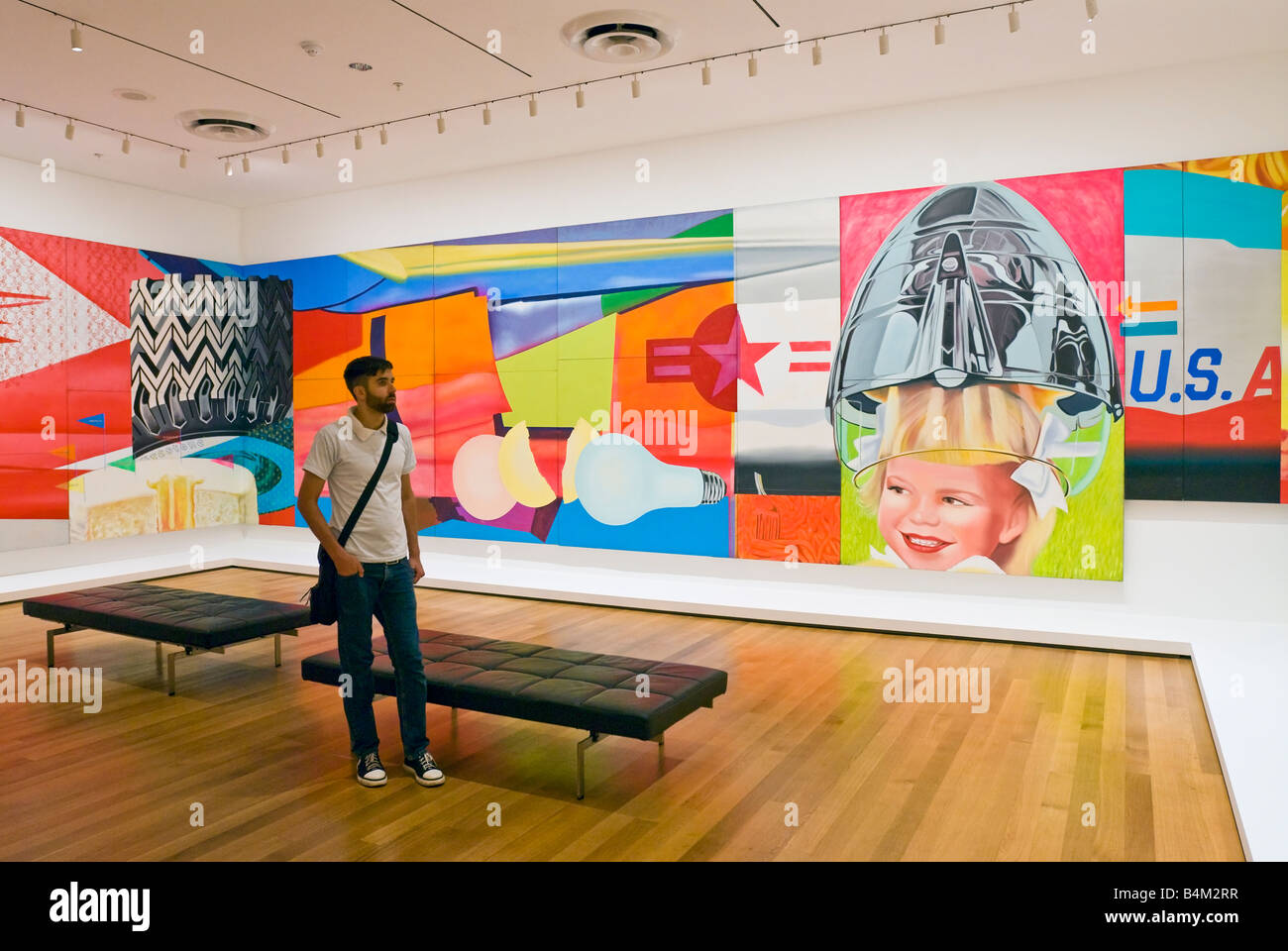 La città di New York, MoMA, il Museo di Arte Moderna. F-111 per artista James Rosenquist. Foto Stock