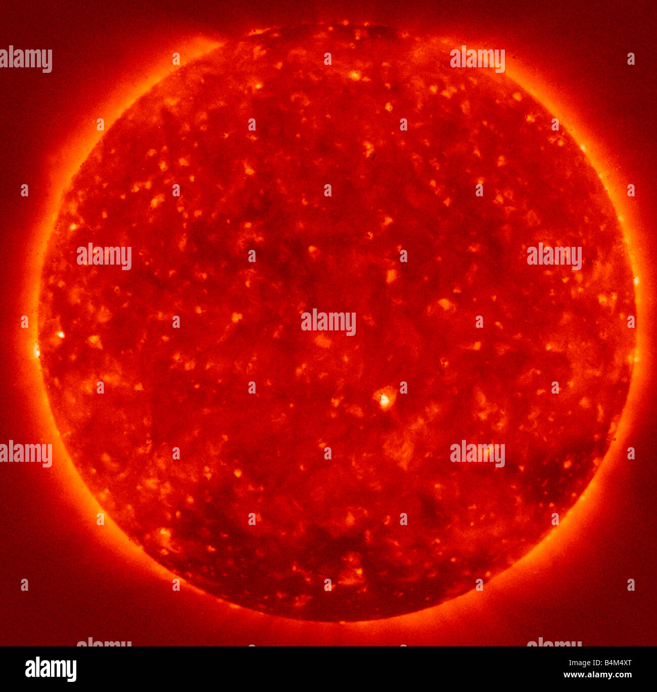 Foto del sole che mostra razzi ed esplosioni Hubble NASA Foto Stock