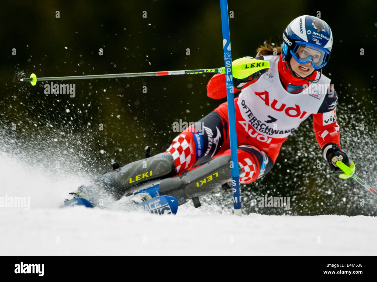 JELUSIC Ana Kroatien - Weltcup Slalom Ofterschwang 27 01 2008 Foto Stock