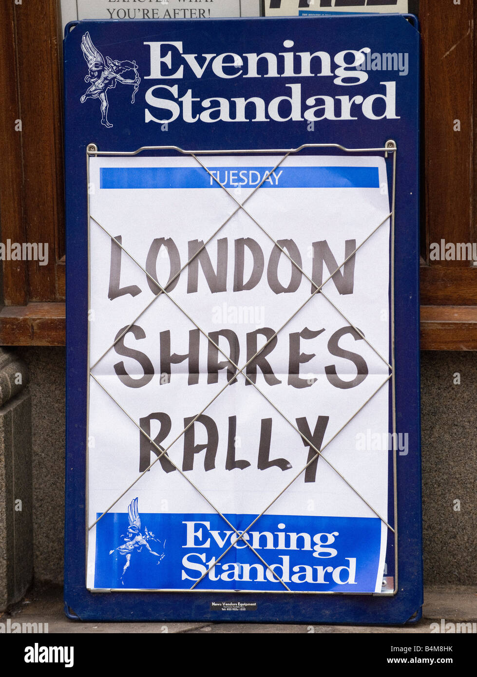 Titolo standard serale. Londra condivide Rally. Foto Stock