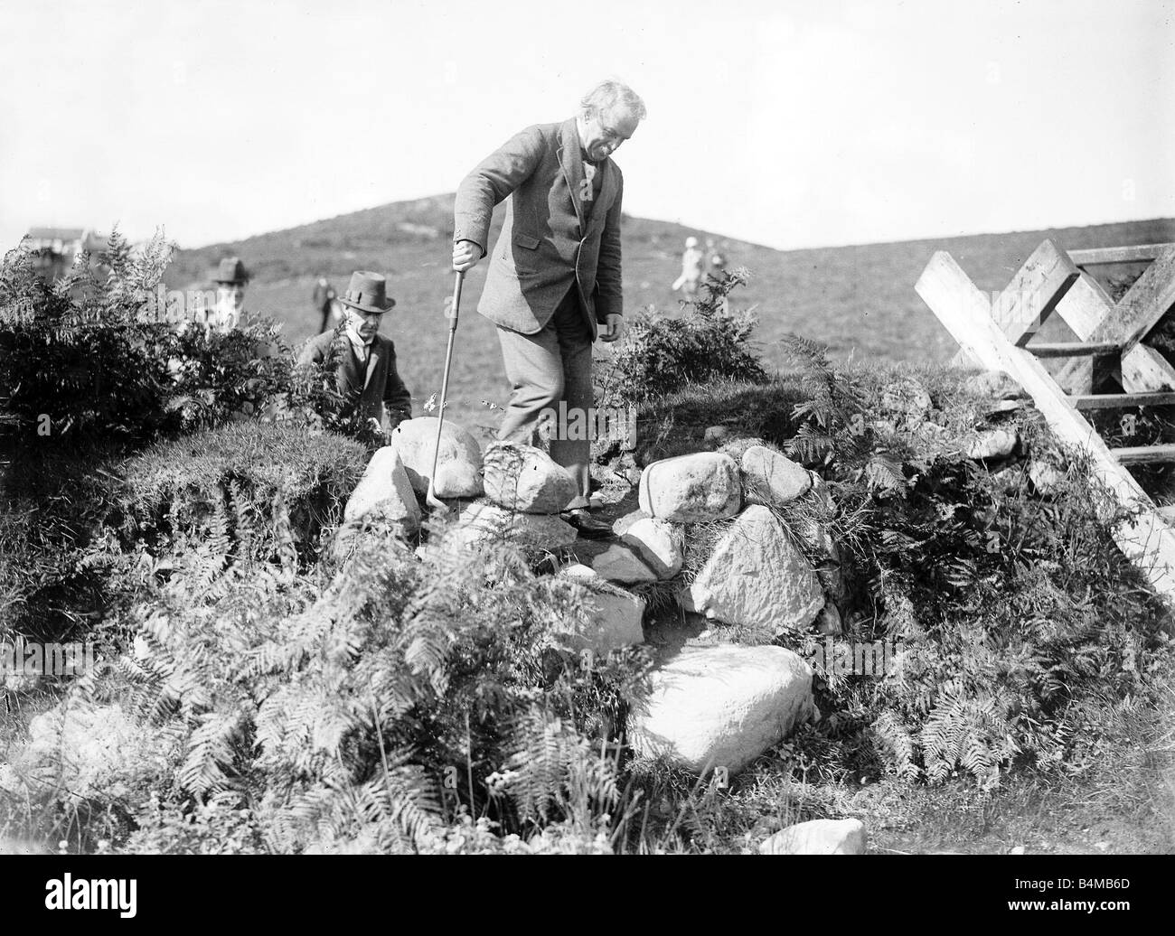 Signor David Lloyd George MP leader del partito liberale in vacanza in Galles Foto Stock