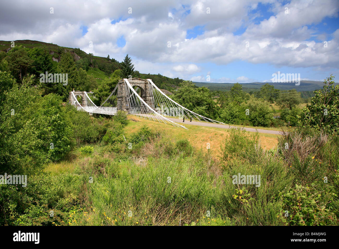 Ponte di Oich Loch Oich Highlands della Scozia Gran Bretagna REGNO UNITO Scottish Foto Stock