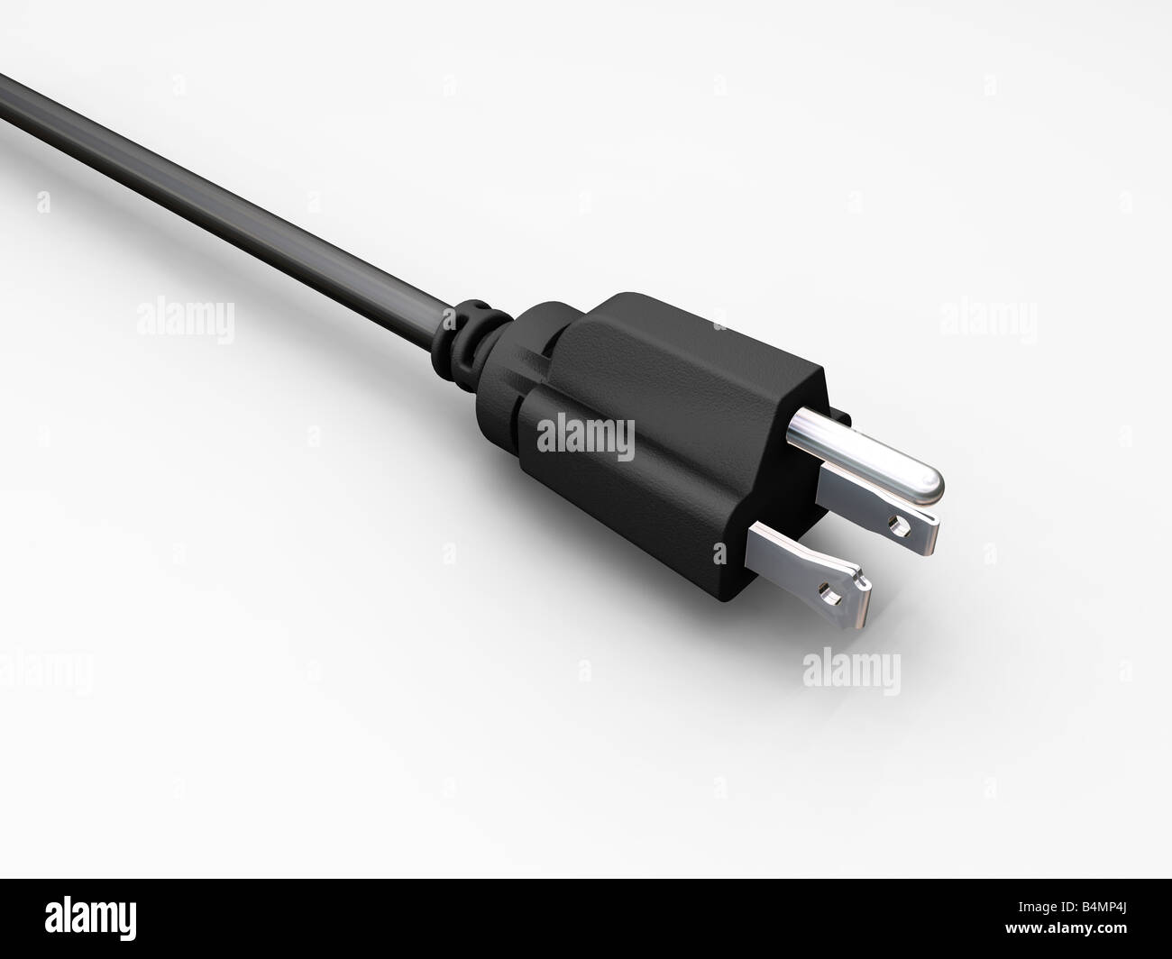 3D render di un americano del cavo di alimentazione Foto Stock