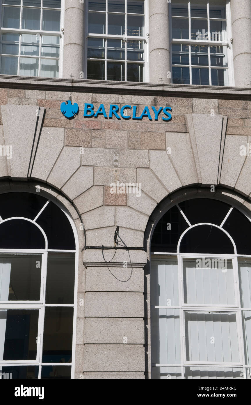 Colchester, Regno Unito. Barclays Bank facciata Foto Stock