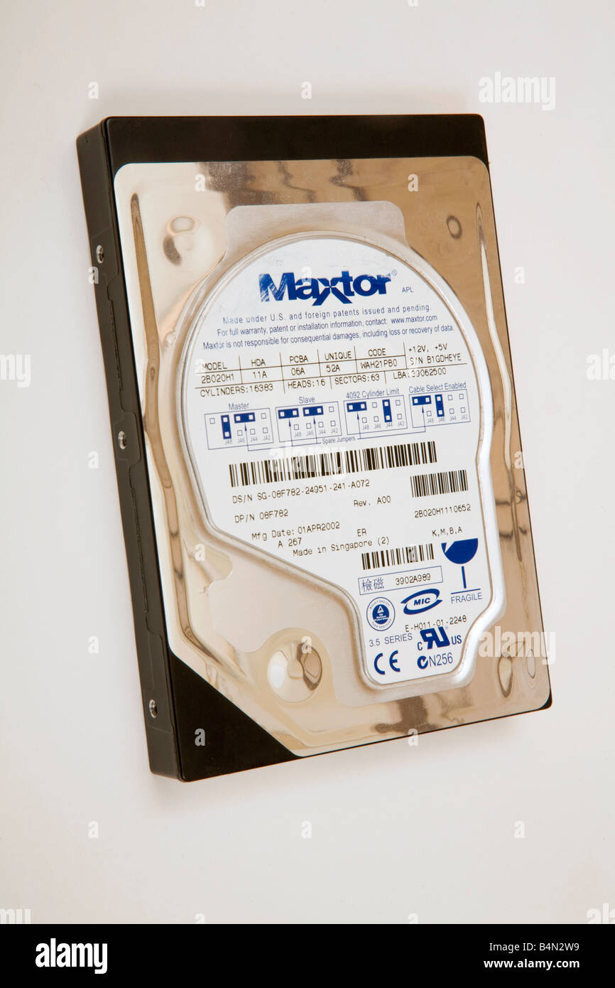 Maxtor hard disk del computer che ha fallito e stato rimosso da un personal computer. (40) Foto Stock