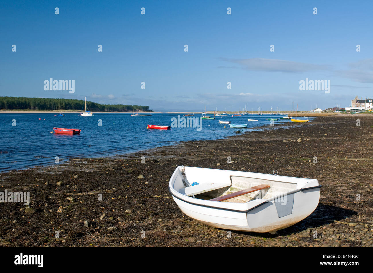 Findhorn Bay sul Moray Firth sul nord-est costa scozzese REGNO UNITO Foto Stock