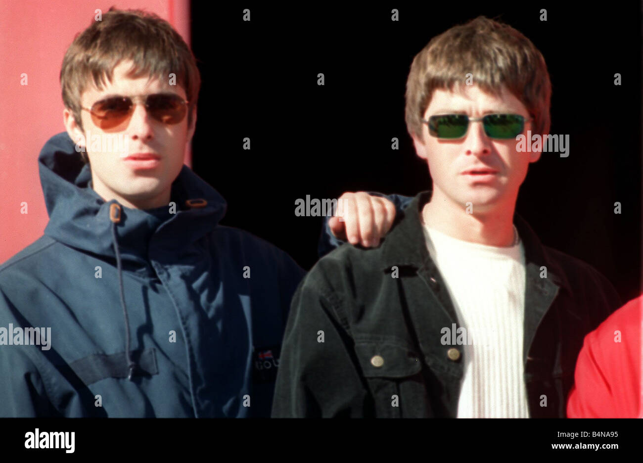 Liam e Noel Gallagher degli Oasis Settembre 1997 Foto Stock