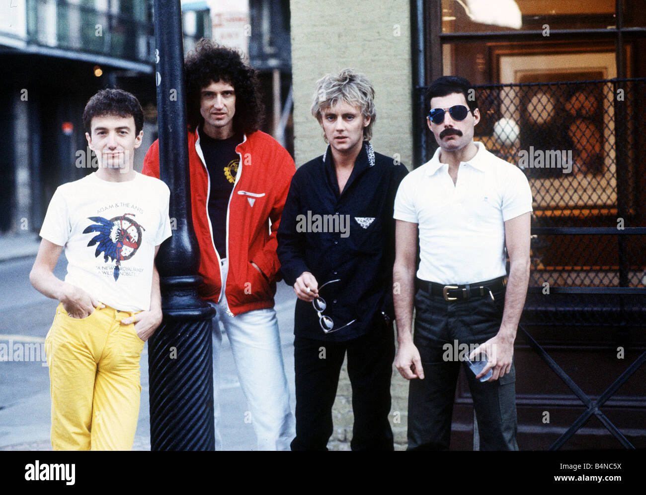 Regina della rock band Freddie Mercury Brian May Roger Taylor John Deacon Foto Stock
