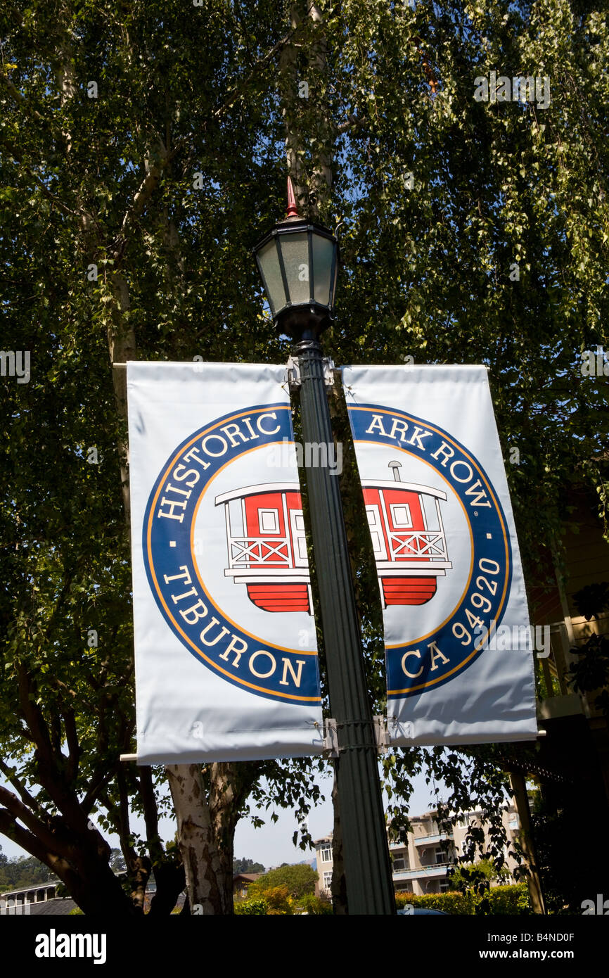 Un segno a Arca fila in Tiburon California Foto Stock