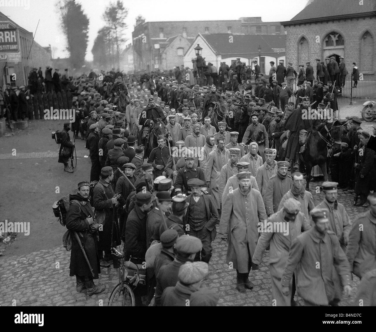 La Prima guerra mondiale prigionieri tedeschi in Francia circa 1917 Foto Stock