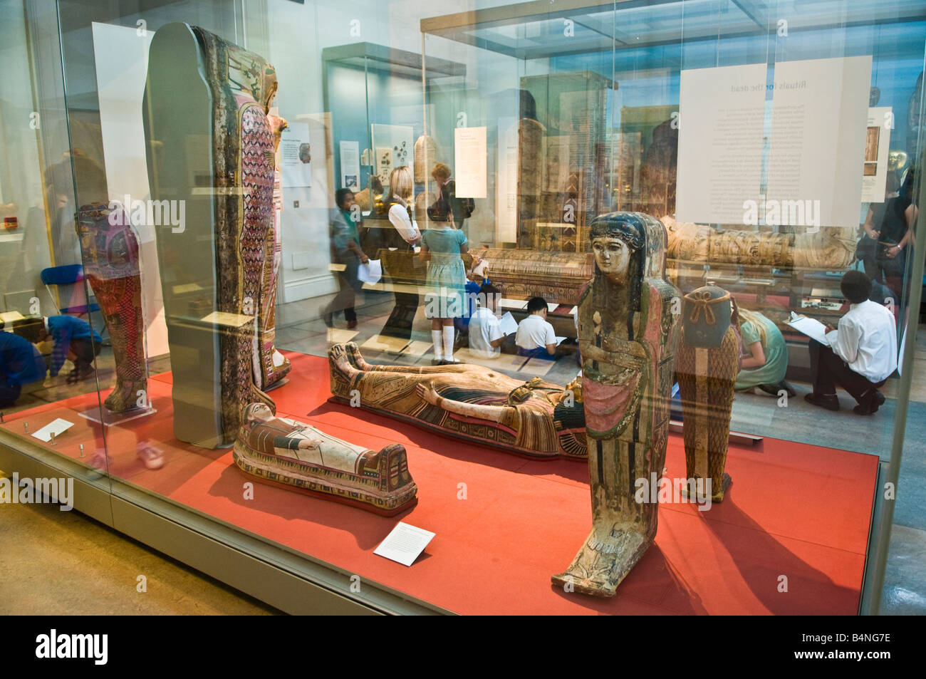 Mummie egizie, British Museum di Londra, Inghilterra, Regno Unito Foto Stock