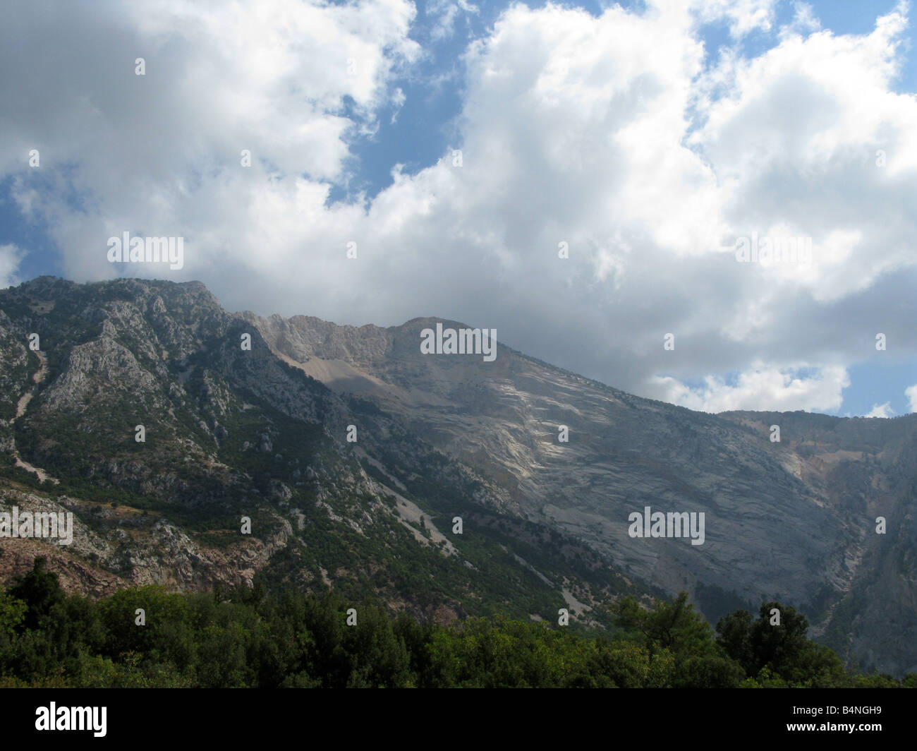 Montagne sopra Olu Deniz , Turchia Foto Stock