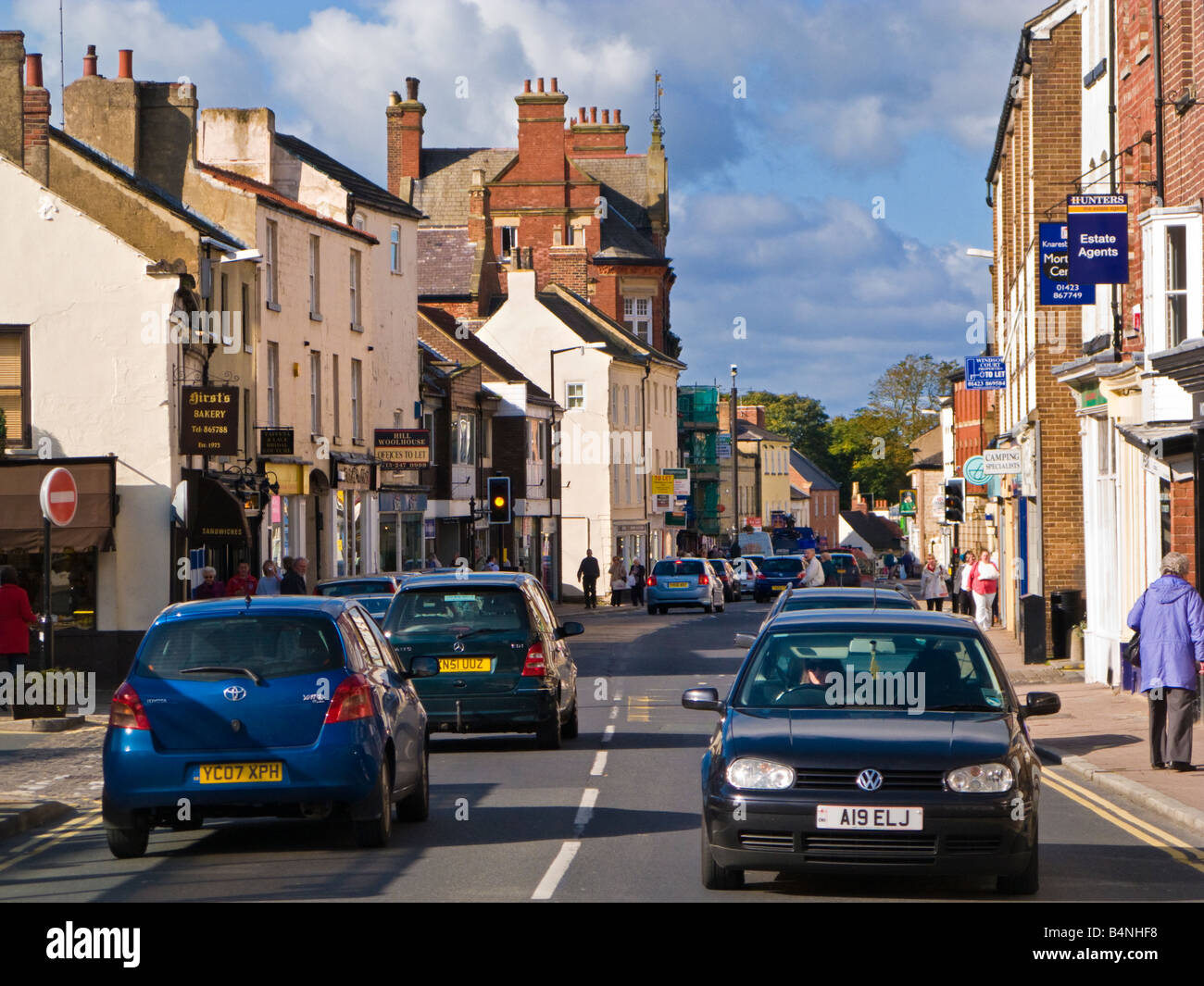 Knaresborough High Street, North Yorkshire, Inghilterra, Regno Unito Foto Stock