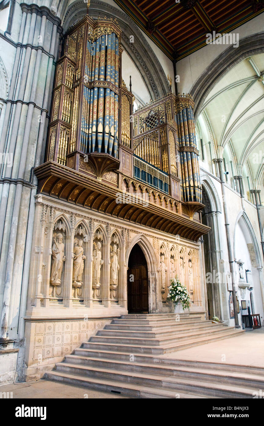 Rochester Cathedral organo a canne realizzato da J. W. Walker & Sons Ltd Foto Stock