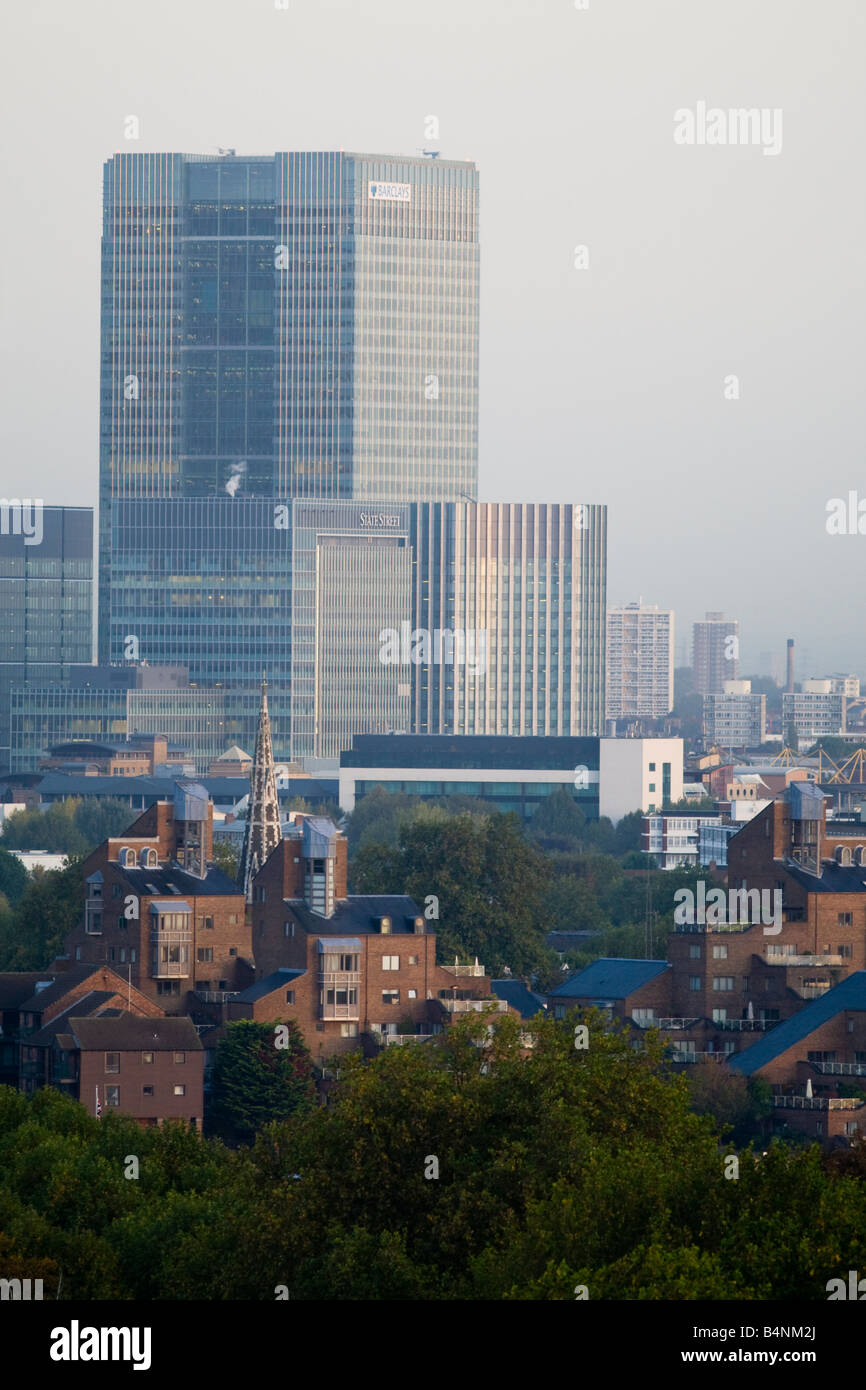 Barclays Bank One Churchill Place Canary Wharf London REGNO UNITO Foto Stock