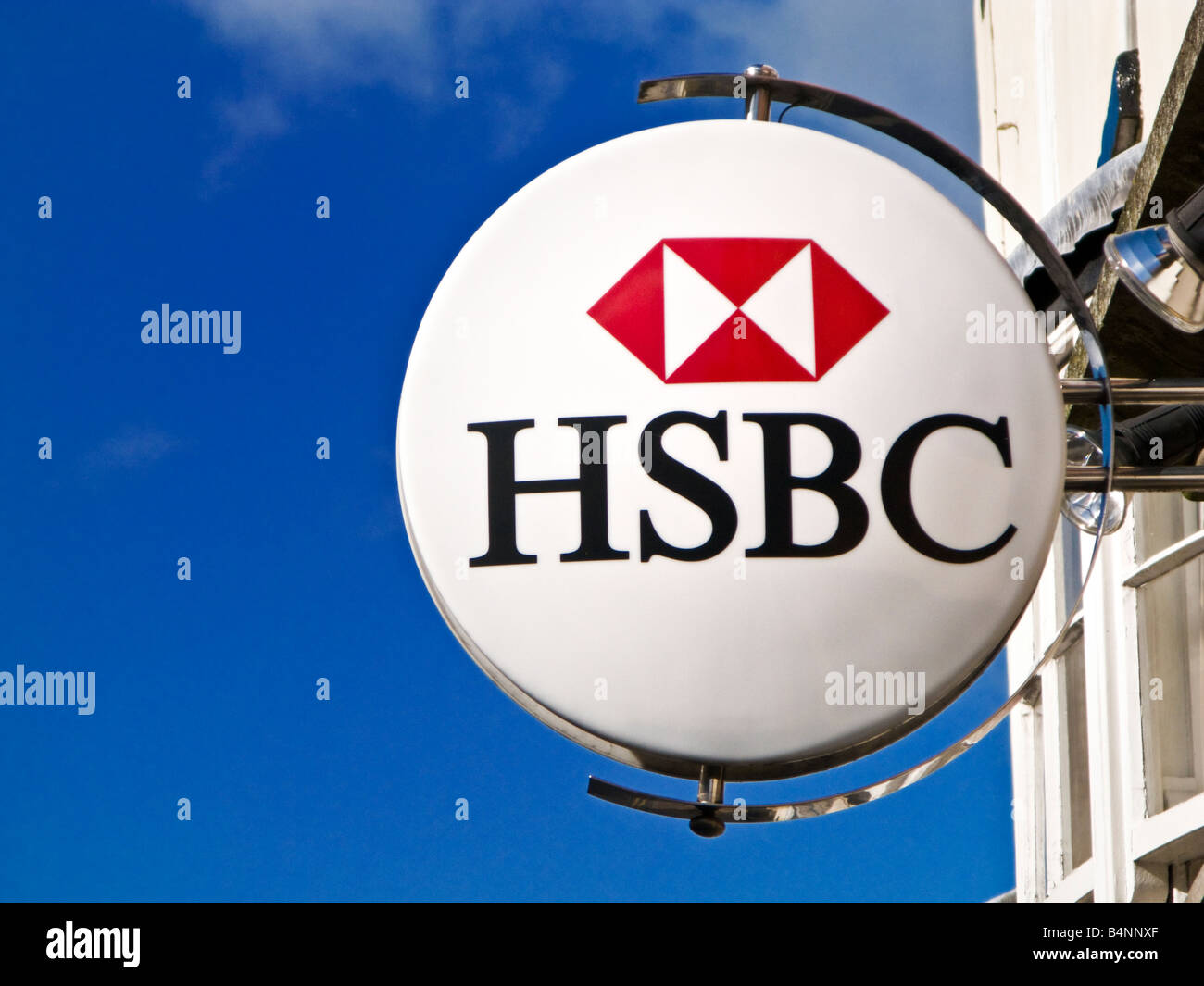 HSBC Bank firmare e il logo England Regno Unito Foto Stock