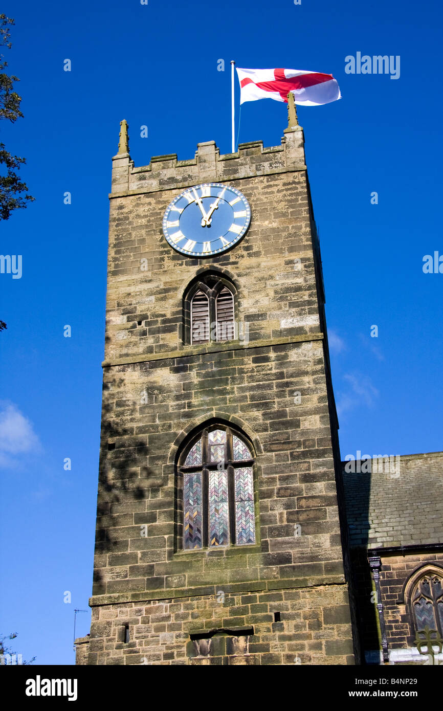 St Michaels e tutti gli angeli chiesa in Haworth, West Yorkshire, Inghilterra Foto Stock