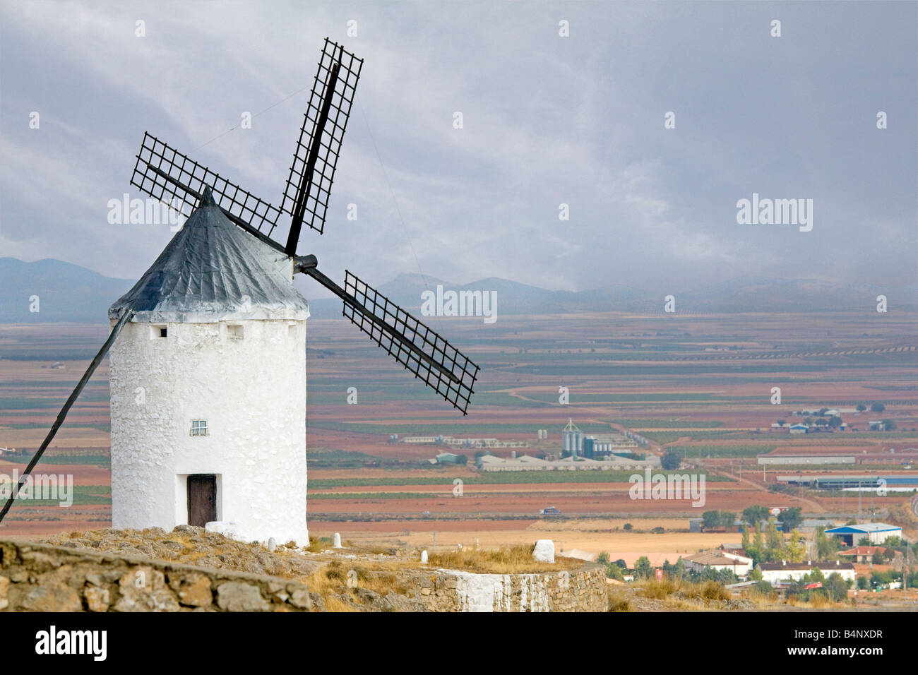Mulini a vento di La Mancha, Spagna 4 Foto Stock