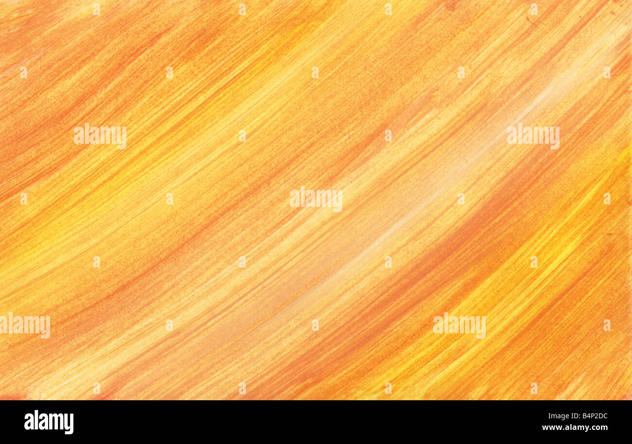 Dipinto a mano di colore arancione gradiente dello sfondo Foto Stock