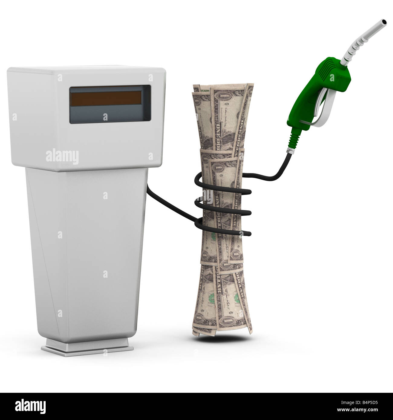 3D'immagine concettuale che illustra l'aumento dei prezzi del carburante Foto Stock