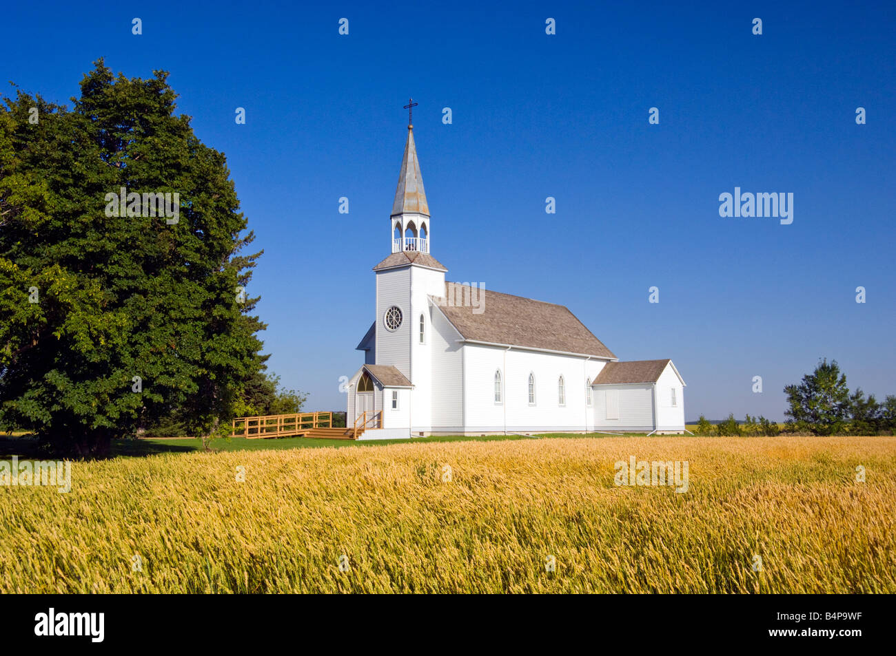 Una chiesa rurale in Cardinale Manitoba Canada Foto Stock