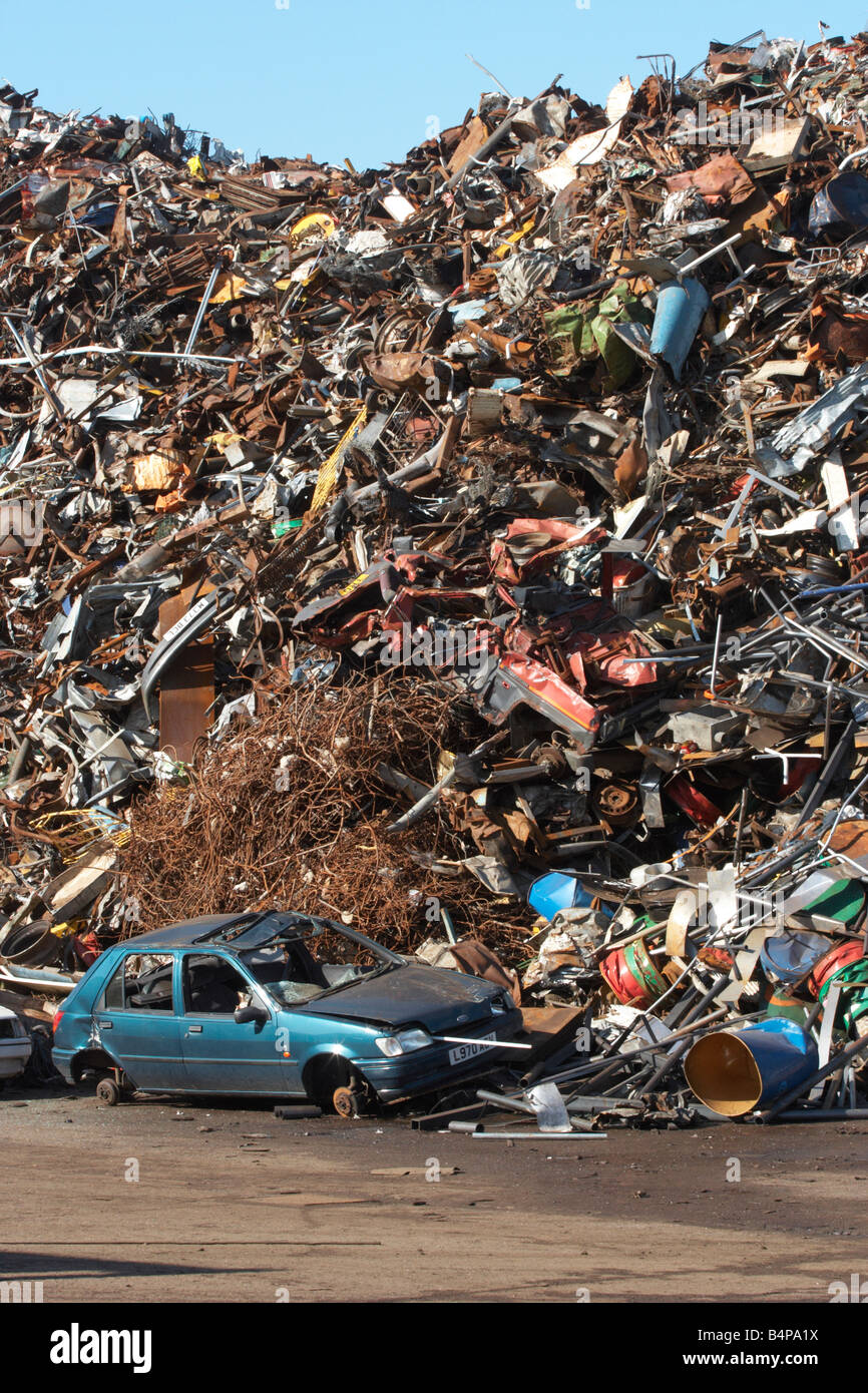 Cantiere di scarto,metalli di scarto,riciclare sito,Great Yarmouth Harbour, Foto Stock