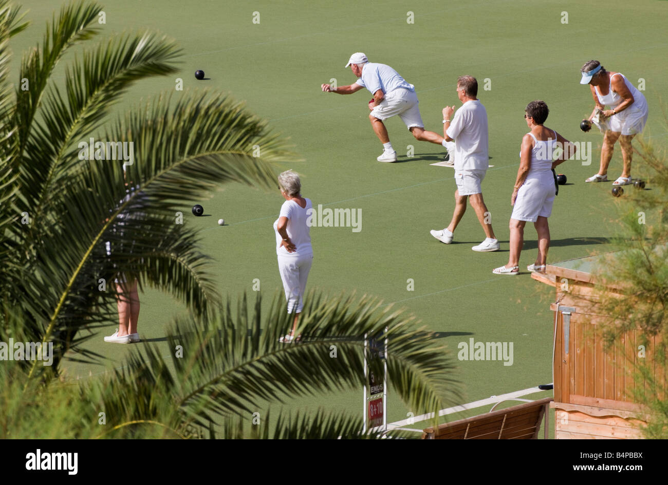 Arroyo de la Miel Costa del Sol Malaga Provincia spagna Benalmadena Bowls Club a Benalmadena Golf Foto Stock