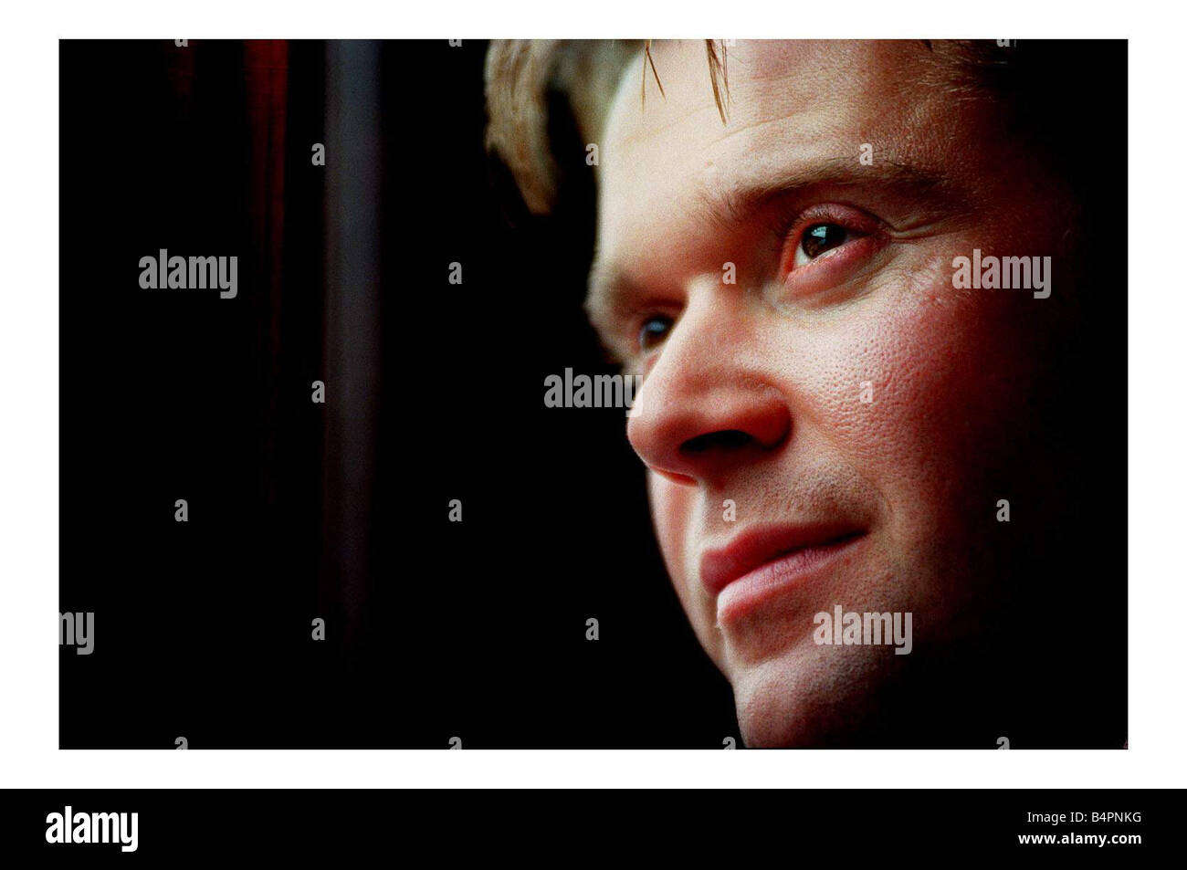 Darren giorno di vacanza estiva photocall musicale Febbraio 1998 close up di faccia Foto Stock