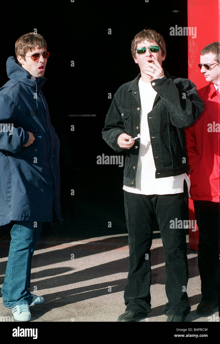 Liam Noel Gallagher del gruppo pop Oasis sett 1997 Foto Stock