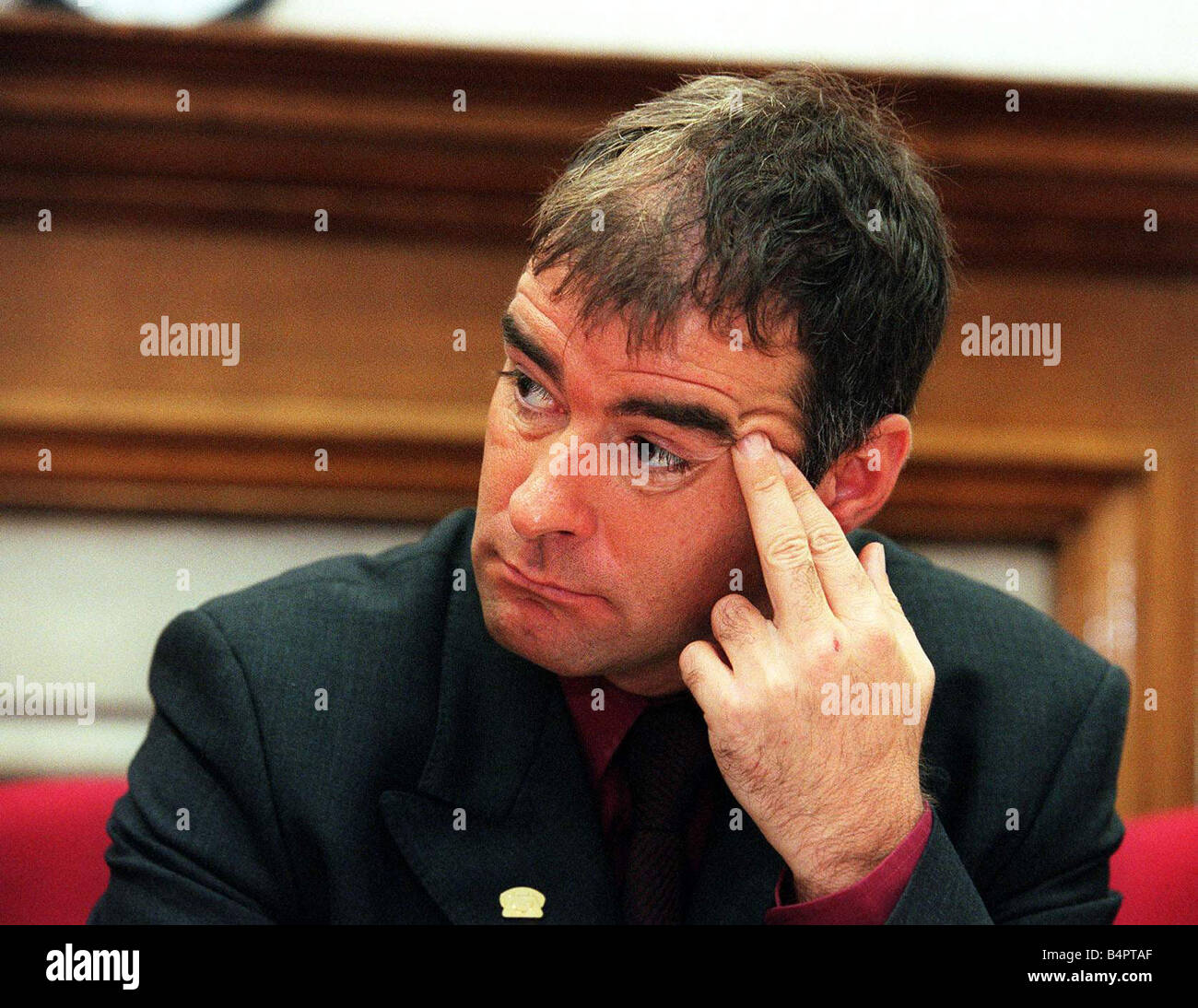 Tommy Sheridan MSP Aprile 2000 alla riunione in materia di abolizione delle vendite di Warrant Foto Stock