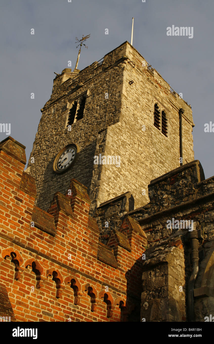 Torre di una chiesa a Rayleigh Foto Stock