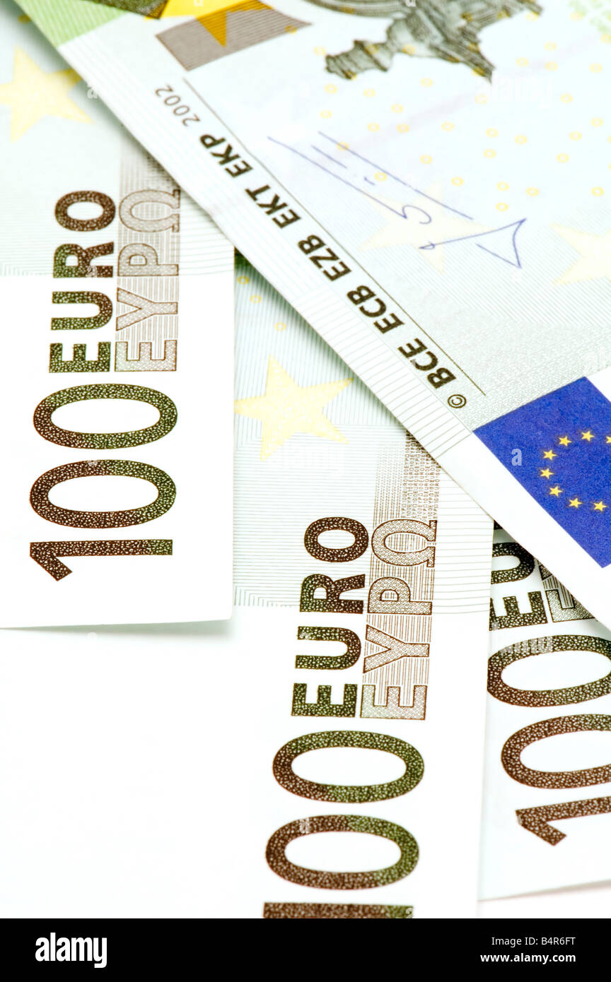 Scopo su bianco banca europea la carta Foto Stock