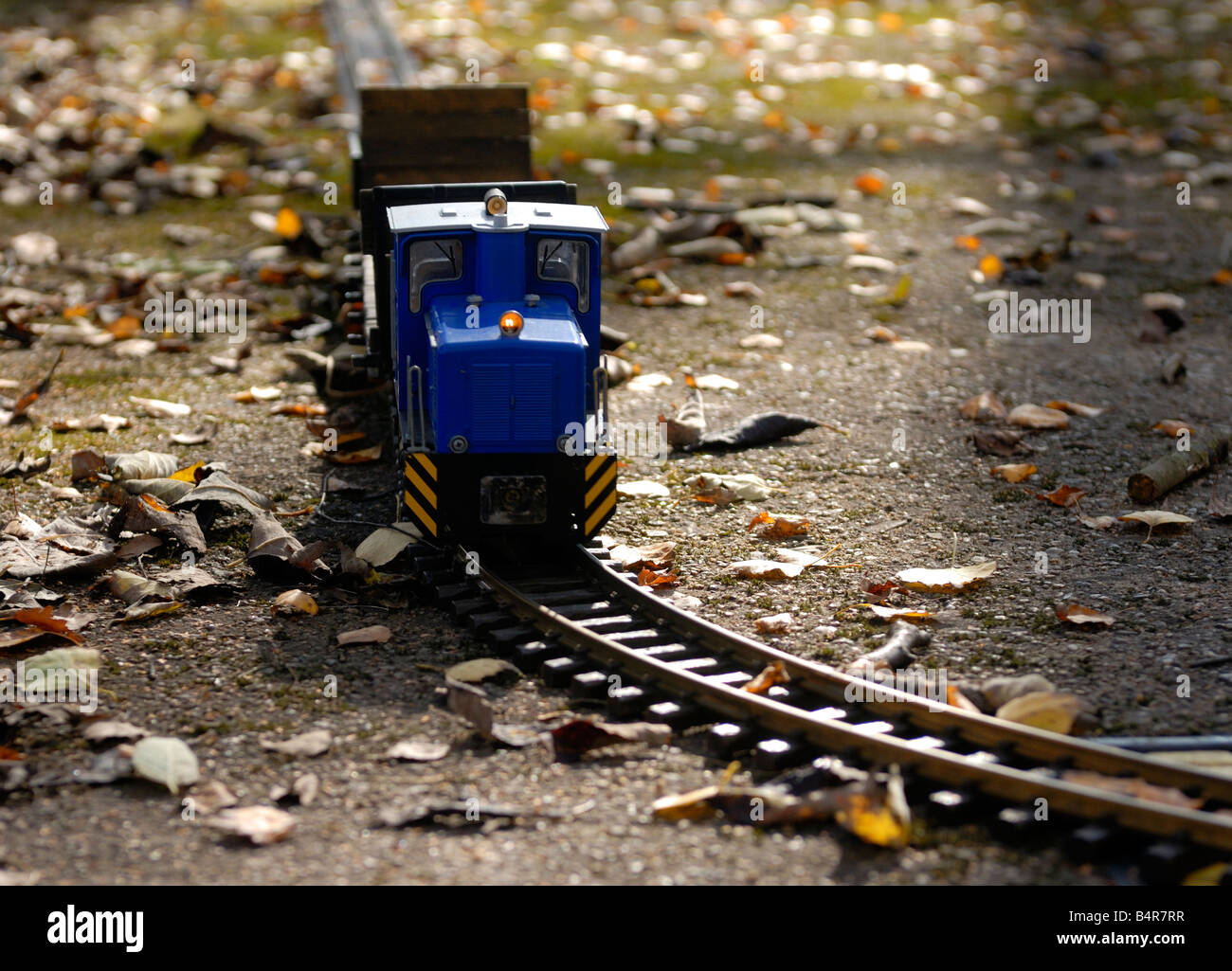 Locomotiva a vapore modellino ferroviario Foto Stock