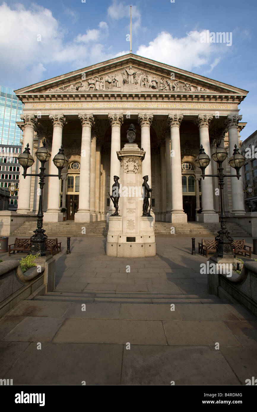 Royal Exchange la costruzione di Londra Foto Stock