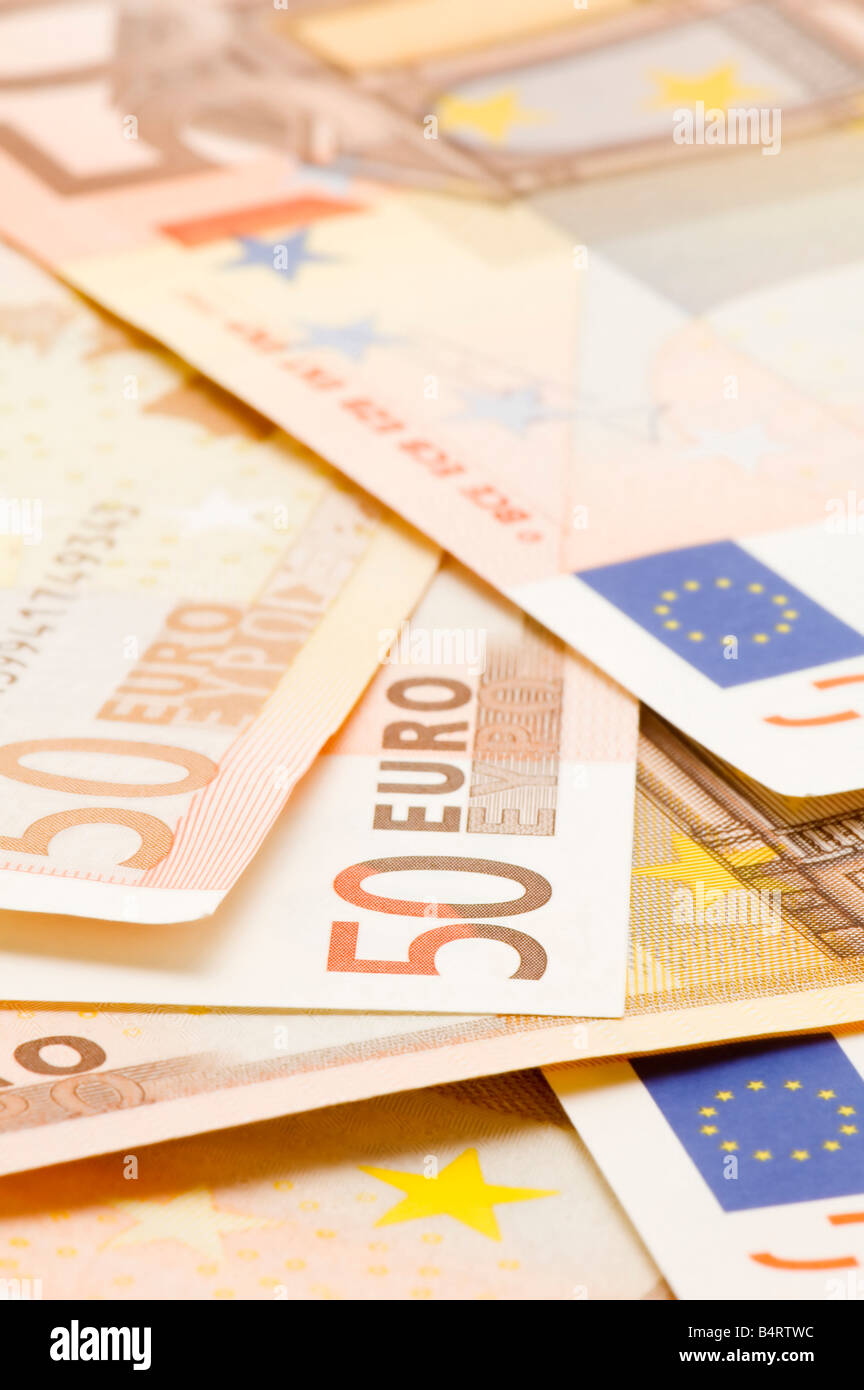 Scopo su bianco banca europea la carta Foto Stock