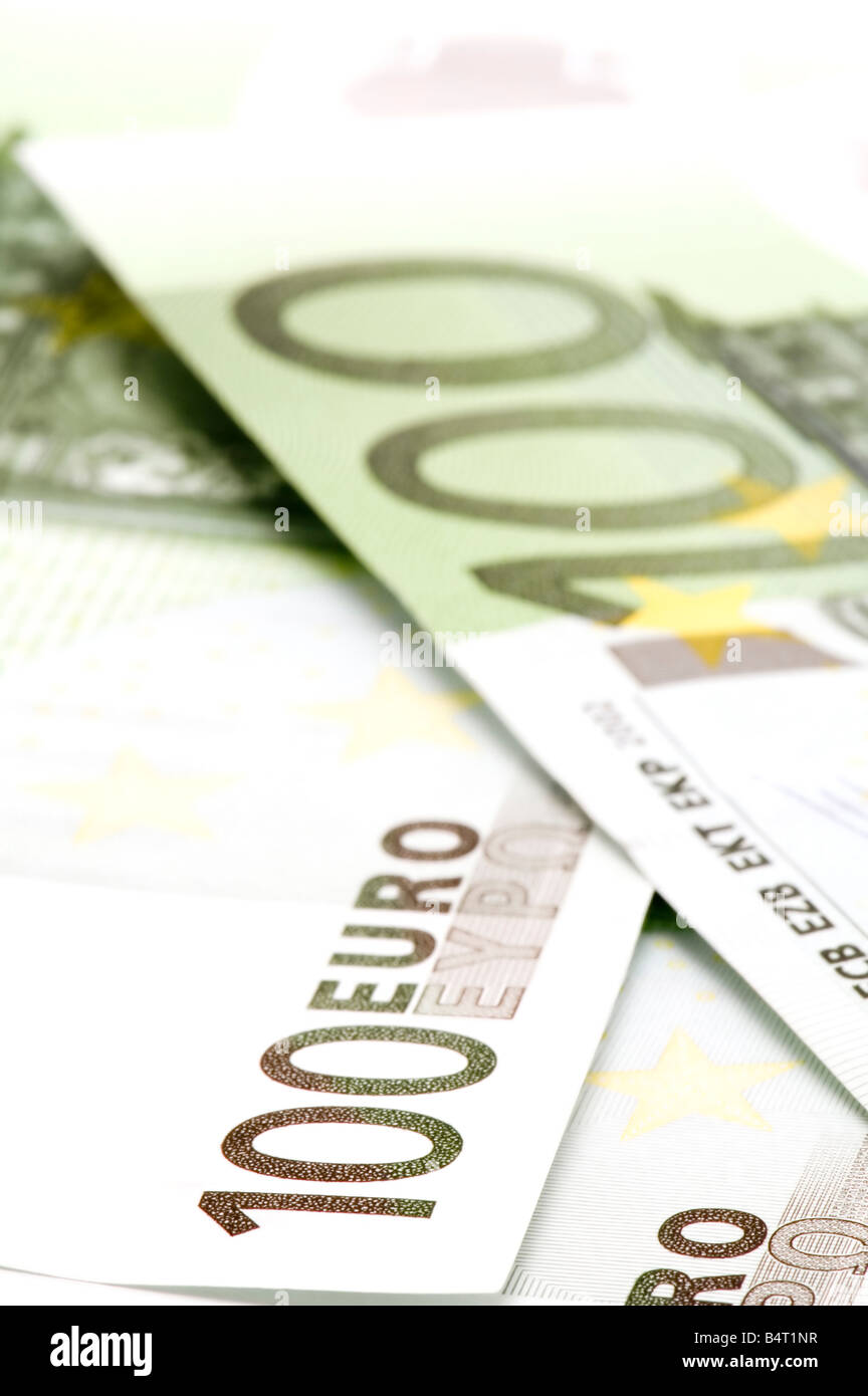 Scopo su bianco banca europea la carta Foto Stock