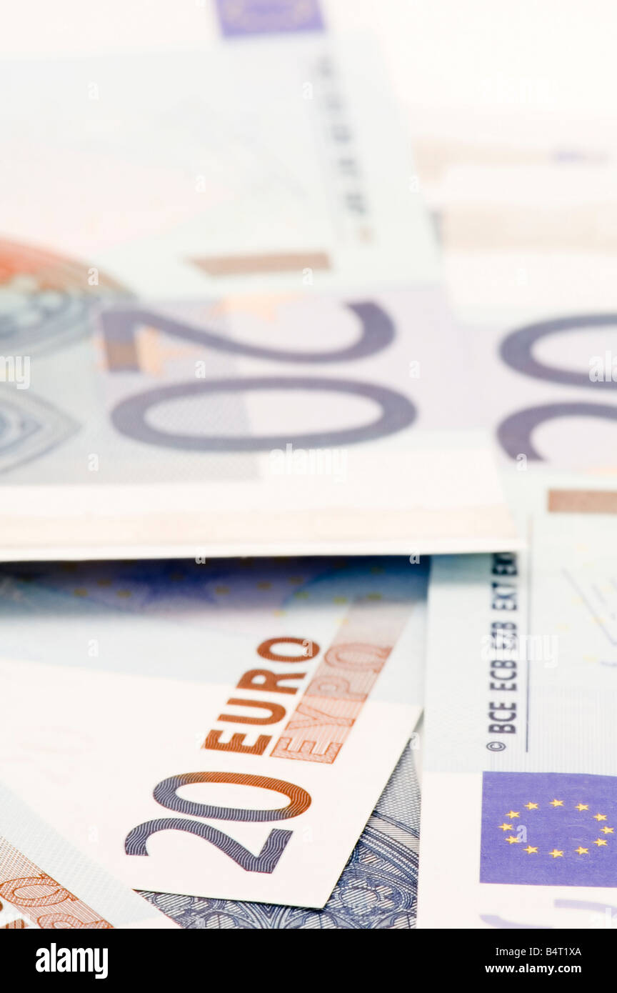 Scopo su bianco banca europea la carta Foto Stock