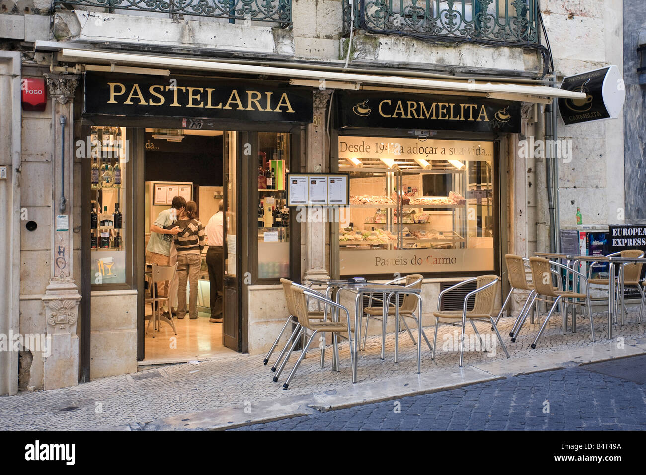 Pastelaria (pasticceria), Lisbona, Portogallo Foto Stock