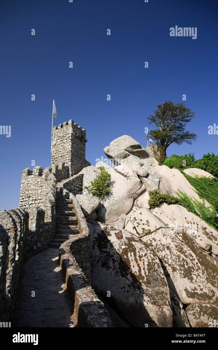 Castelo dos Mouros, Sintra (Patrimonio Mondiale UNESCO), Portogallo Foto Stock