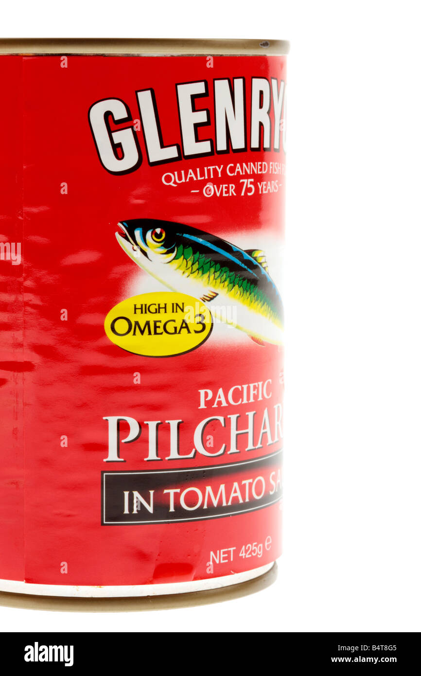 Lo stagno di le sarde in salsa di pomodoro Foto Stock