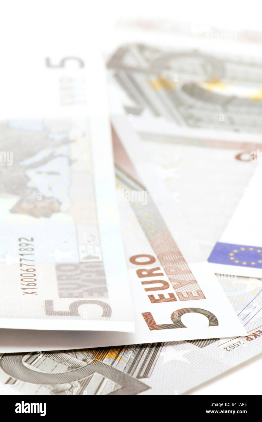 Scopo su bianco banca europea la carta Foto Stock