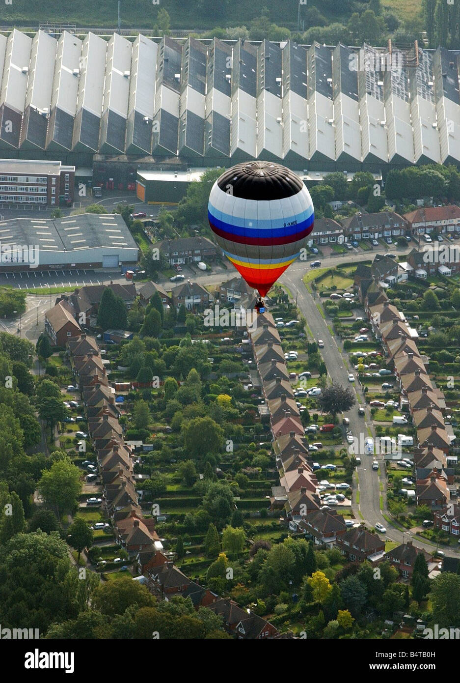 Hot Air Balloon Festival Cofton Park Longbridge MG Rover opere top Foto Stock