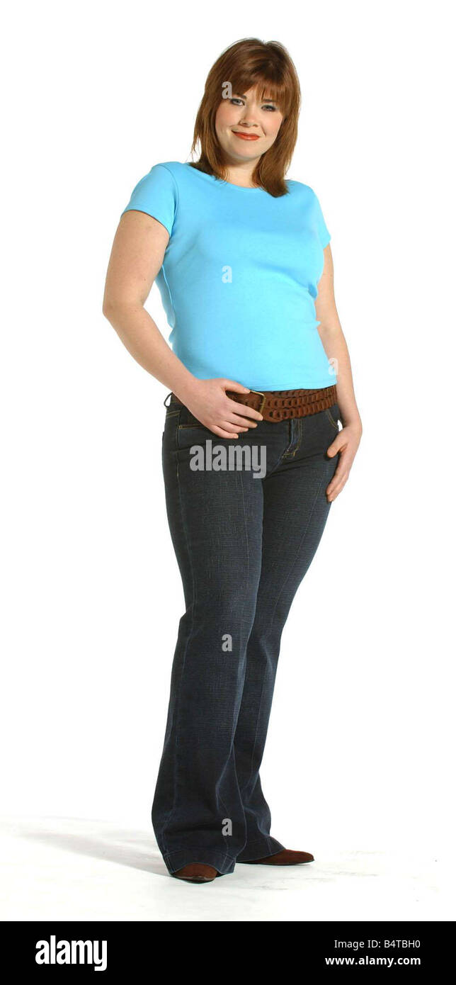 Jeans Moda includono Gennaio 2005 Holly big cosce di trovare il perfetto denim da montare Foto Stock