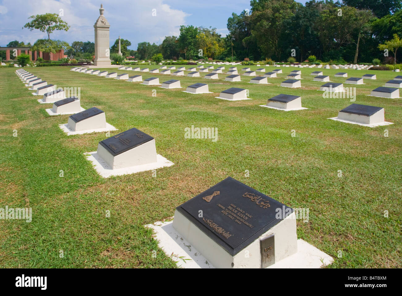 Allied tombe di guerra dalla Seconda Guerra Mondiale a Labuan Isola Malaysia Sabah Foto Stock
